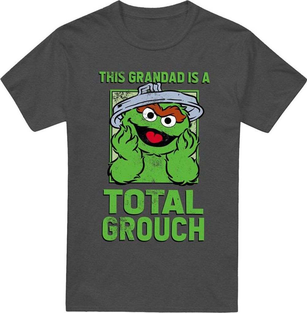 Sesame Street - "Grandad" T-Shirt für Herren/Damen Uni, meliert, Vatertag TV27989 (S) (Holzkohle)