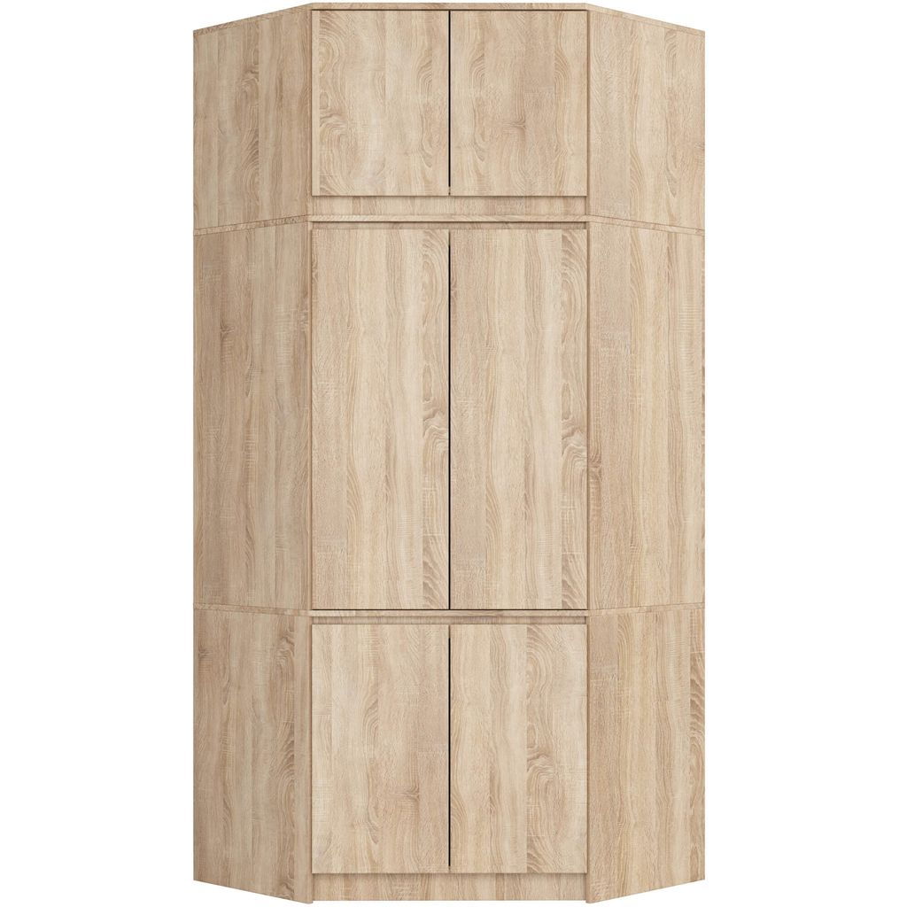 Eckkleiderschrank Sonoma Eiche 100 cm 6 Türen B100xH235xT50 cm