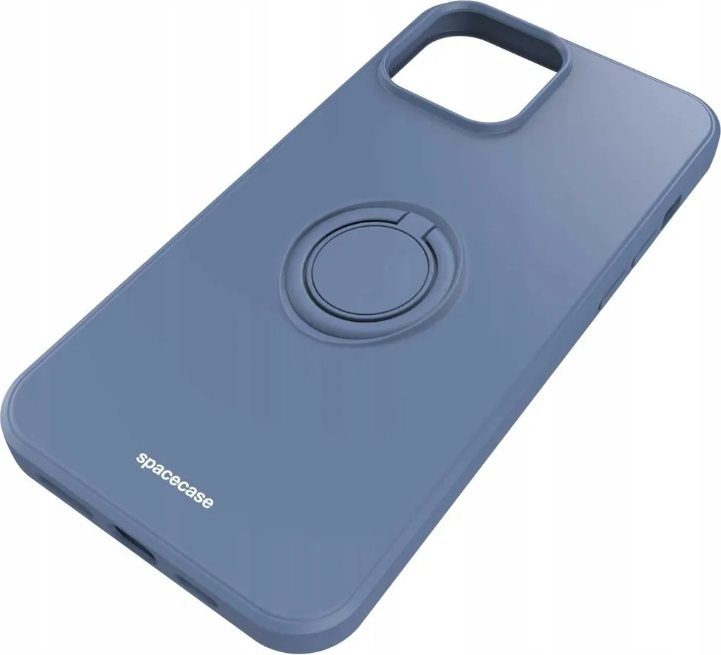 Cover iPhone 13 Pro Max SPACECASE Silicone Blu con Ring Stand - 4