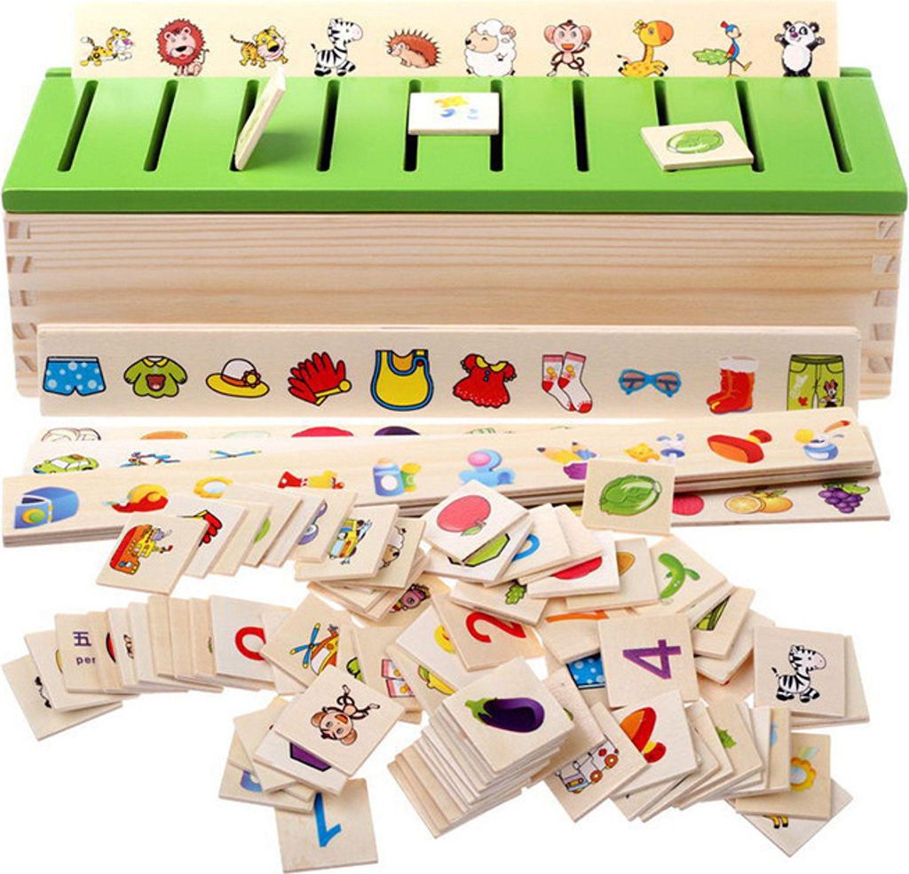 Montessori Holz Steckspiel Sortierspiel Kinderspiele Kinder Spiele Spielzeug