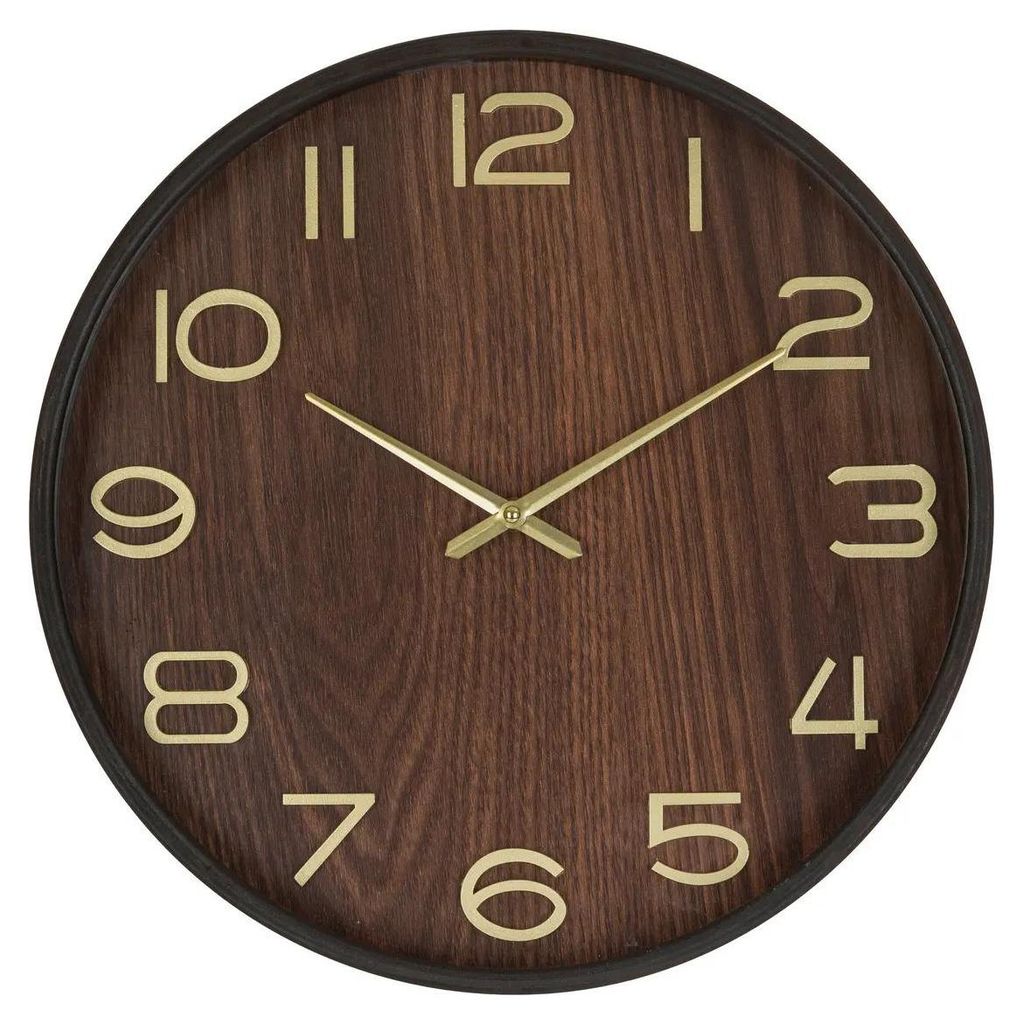Atmosphera Wanduhr/wanduhr - Woody - Dia 38 cm - Holz - braun