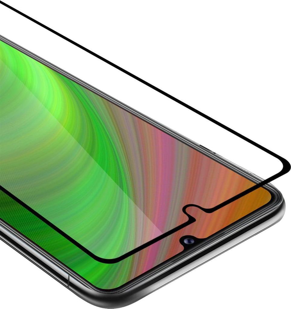 Cadorabo Panzerfolie für Honor 9A Schutzfolie in Schwarz Vollbild Folie Tempered Display Schutzglas