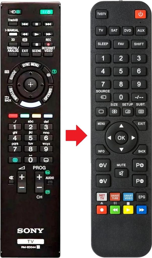 Fernbedienung passend für SONY KDL55NX720 | KDL55NX725 | KDL60NX725