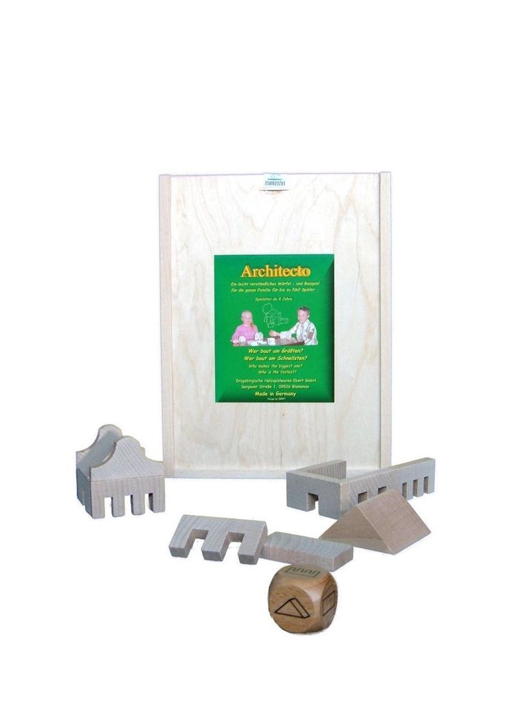 Holzspielzeug Würfelspiel Architecto BxHxT 29x21,5x4,5cm NEU