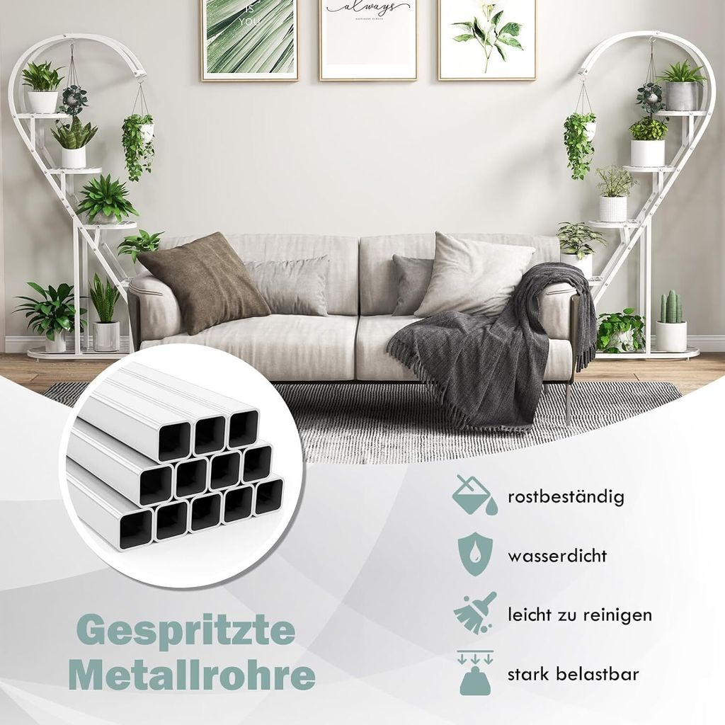 GOPLUS 5-stufiger Blumenständer Metall-Pflanzenständer in Produktbild 3