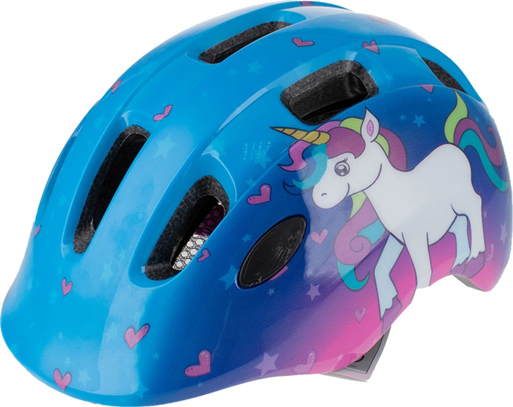 Kinder Fahrradhelm | Radhelm | Schutzhelm | Skatehelm | Einhorn | Blau/Rosa