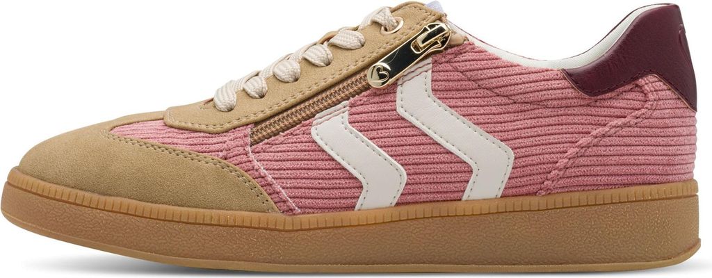 MARCO TOZZI Damen Sneaker Retro Stil Schnürschuh Cord Reißverschluss 2-23776-45, Größe:40 EU, Farbe:Rosa