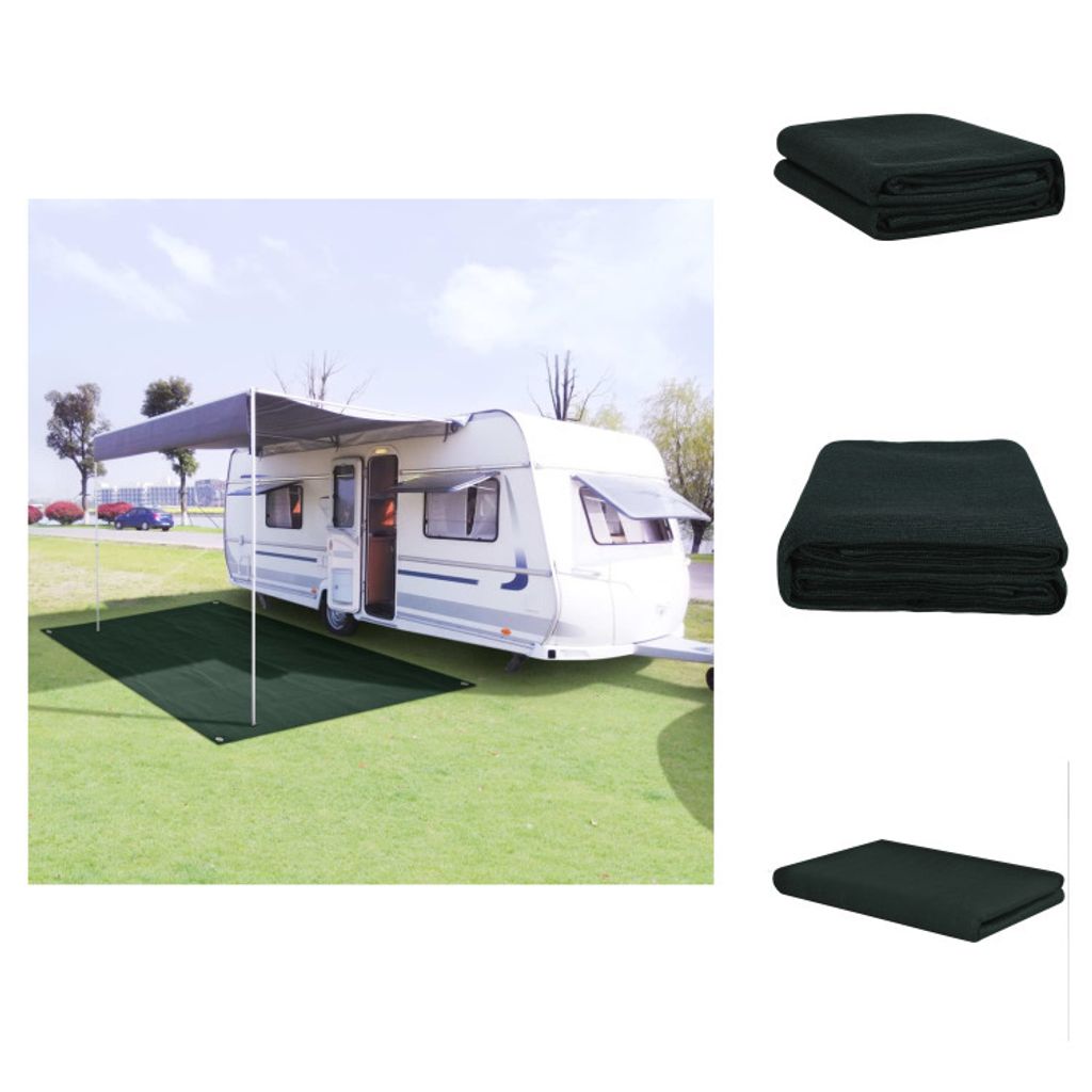 vidaXL Zeltteppich 300 x 400 cm HDPE Grün - Zeltzubehör