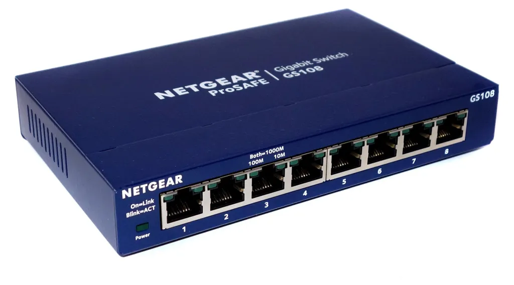 Switch Netgear GS108 Gigabit Ethernet 8 Ports RJ45 Métallique