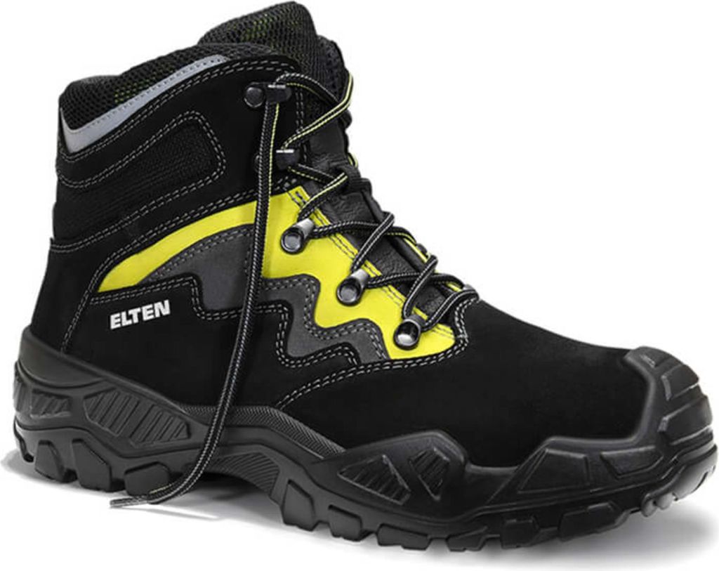 ELTEN Sicherheitsstiefel MICK black-green Mid ESD S3S 763871 Schwarz, 42
