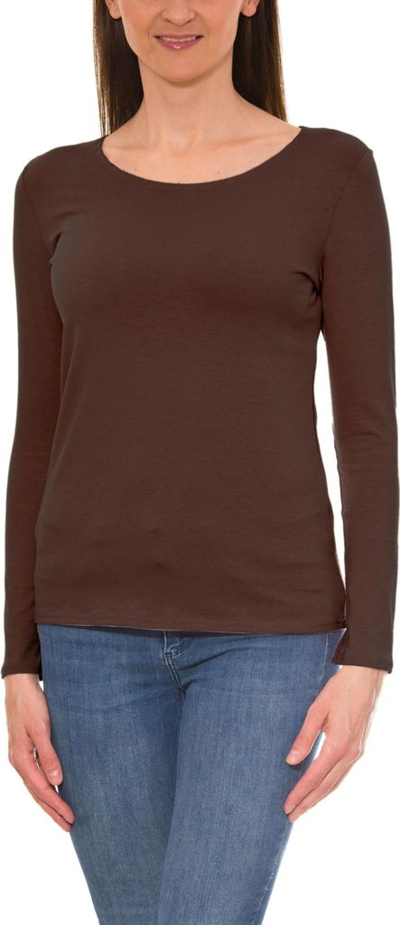 Alkato Damen Langarm Shirt mit O-Ausschnitt, Farbe: Produktbild 