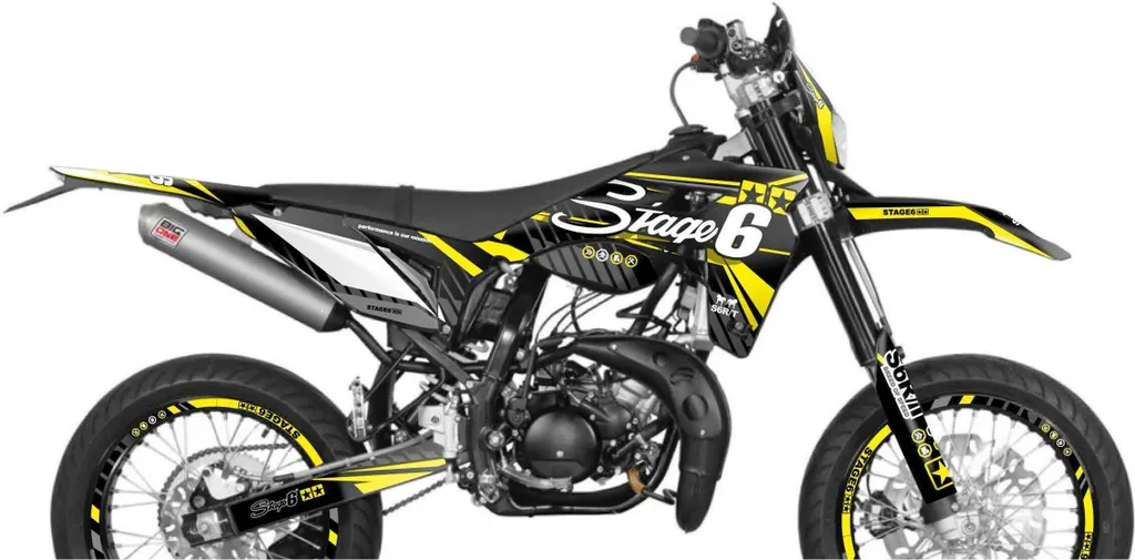Kit déco Stage6 jaune Sherco SM-R 50 après 2018 - Vinyle ultra résistant