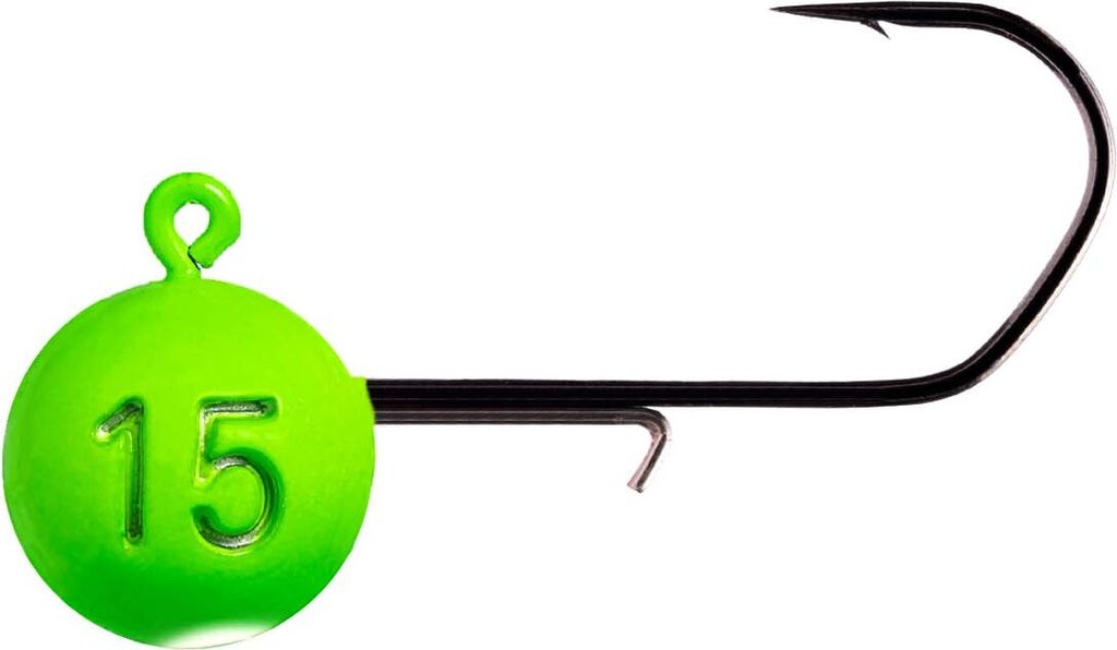 Monkey Lures Hook - 3 Jigköpfe, Größe / Gewicht / Farbe:Gr. 4/0 / 24g / Grün