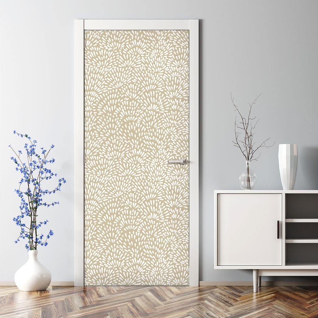 Dekorative Aufkleber selbstklebend Klebefolie Wandaufkleber Türposter Beige Tränen Boho 85 x 200 cm