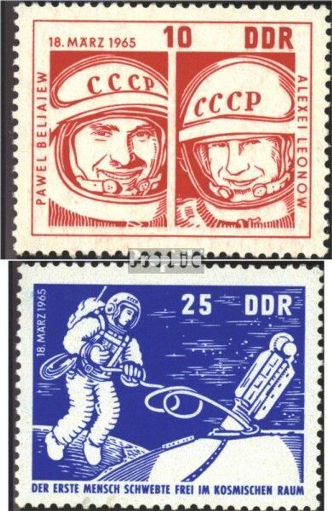 Briefmarken DDR 1965 Mi 1098-1099 (kompl.Ausgabe) gestempelt Start des sowjetischen Raumschiffes Woschod 2