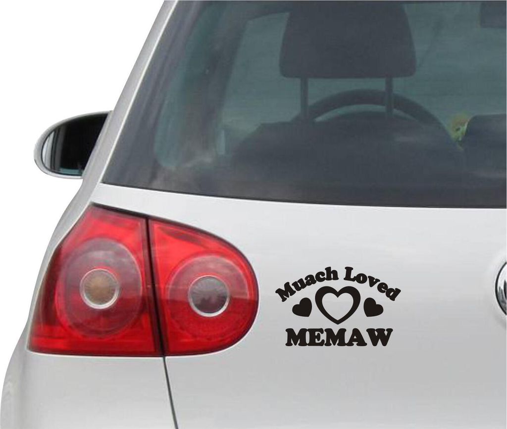 Aufkleber / Autoaufkleber - JDM - Die cut - Much Loved Memaw Decal Auto Fenster Laptop Sticker - schwarz - 139mmx88mm