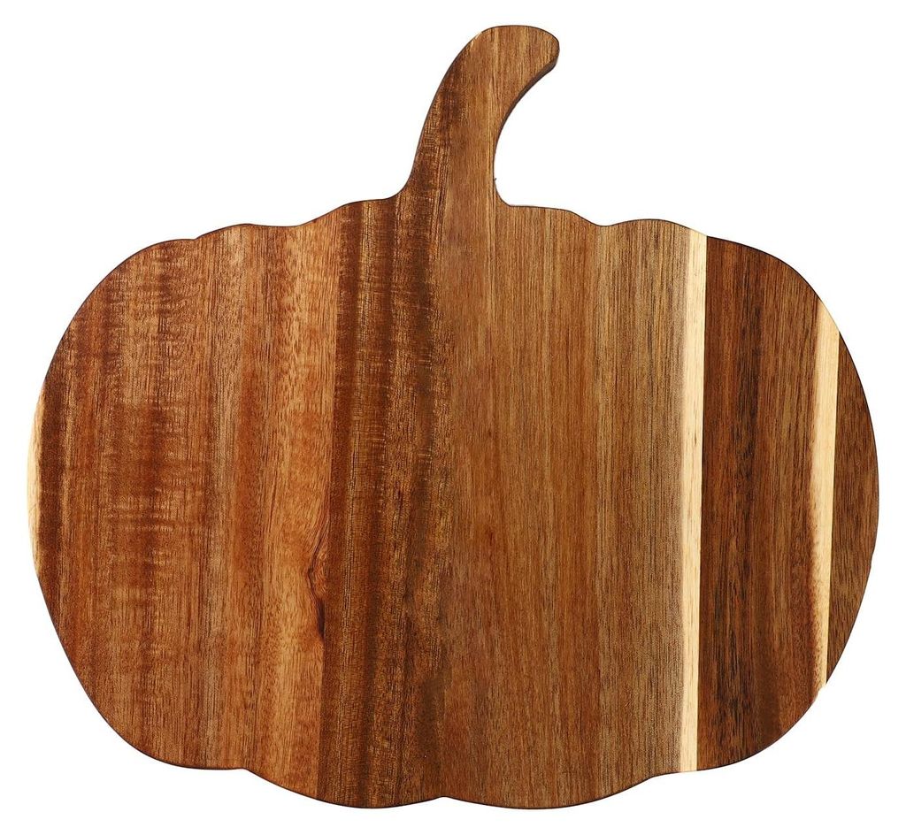 Tabla de cortar de madera con forma de calabaza, ideal para Imagen del producto 