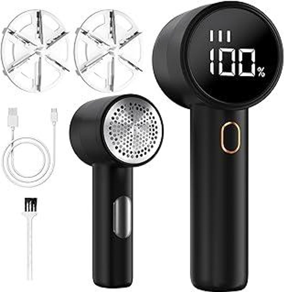 Fusselrasierer,Tragbarer Aufladbar Elektrisch Fusselentferner,3 Geschwindigkeiten Sind Einstellbar,LED-Anzeige,Fusselfräse für Verschiedene Stoff...