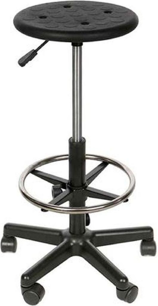 Hocker für Passfotos, höhenverstellbar 57-82 cm, luftgefederter Sitz, Schwarz