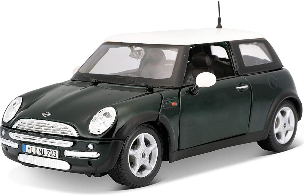 Maisto 31219 - Modellauto - Mini Cooper (dunkelgrün, Maßstab 1:24)