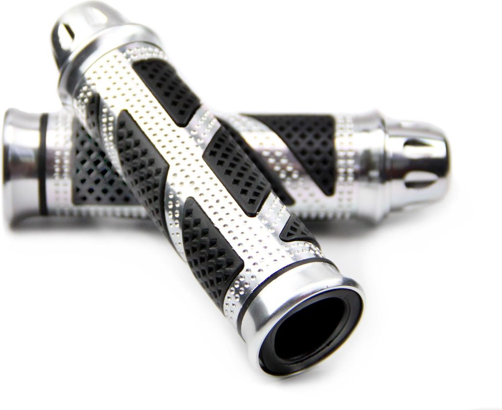 SET Lenkergriffe 22/ 24 mm schwarz silber universal Produktbild 