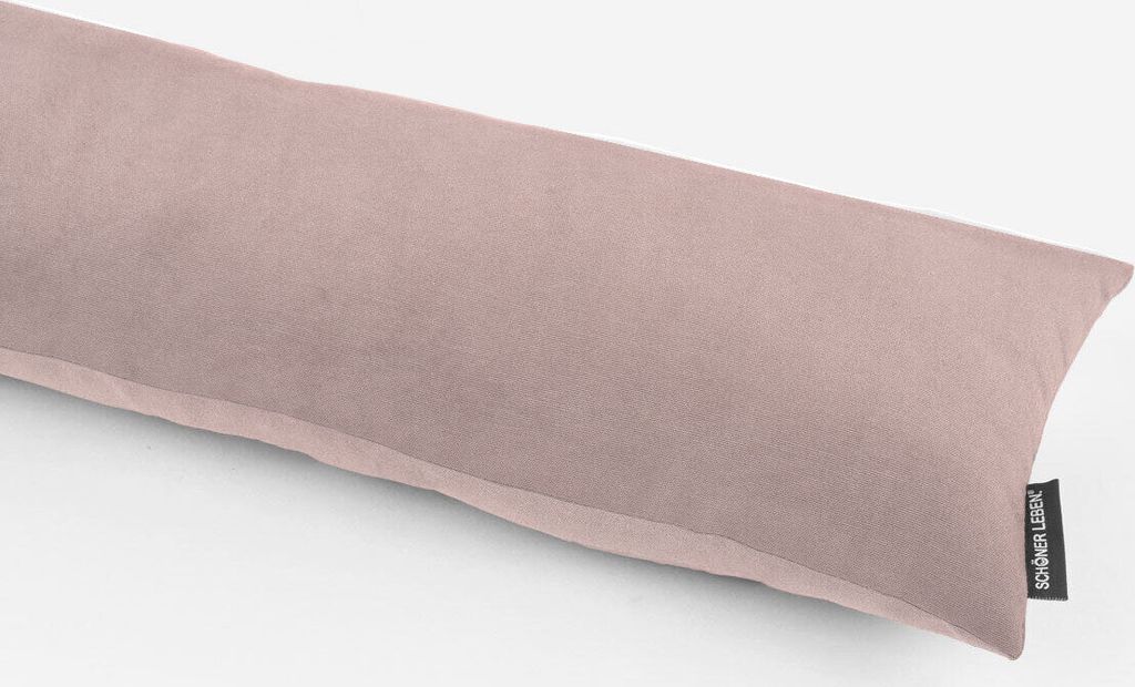 SCHÖNER LEBEN. Zugluftstopper Velvet Samt ein altrosa div. Größen Auswahl 80cm Länge