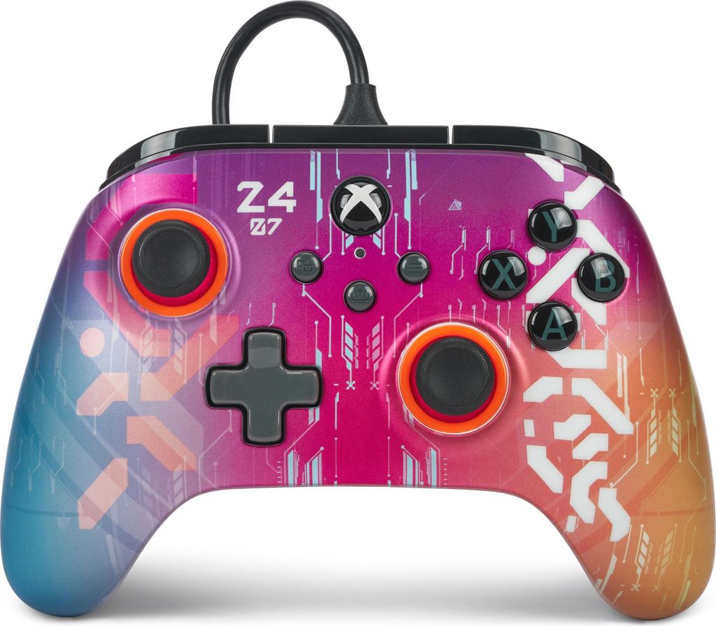 Controller cu fir, PowerA Advantage Wired, Xbox Series X, S, Xbox One, PC, Cyber Style