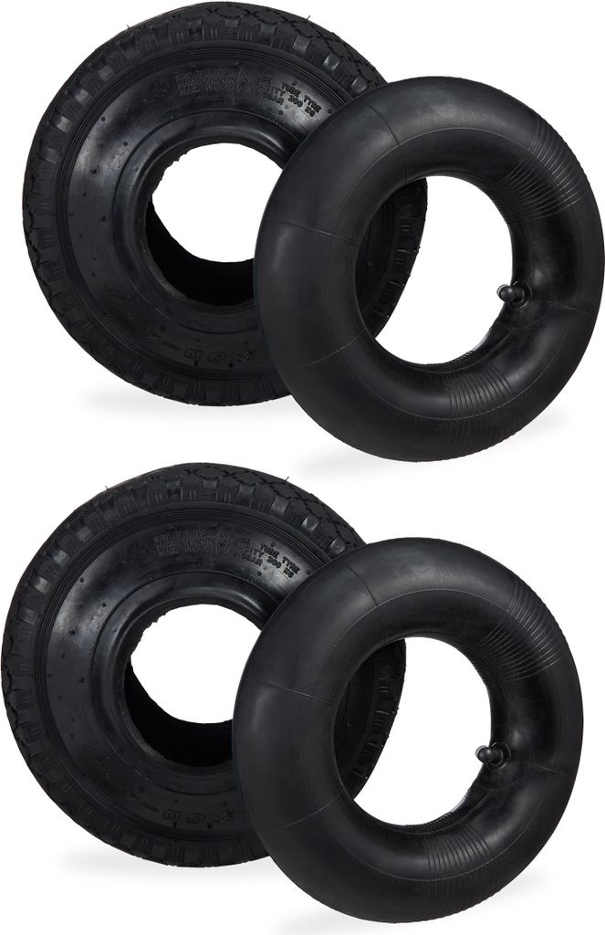 relaxdays 2 Sackkarrenreifen 3.00-4 mit Schlauch