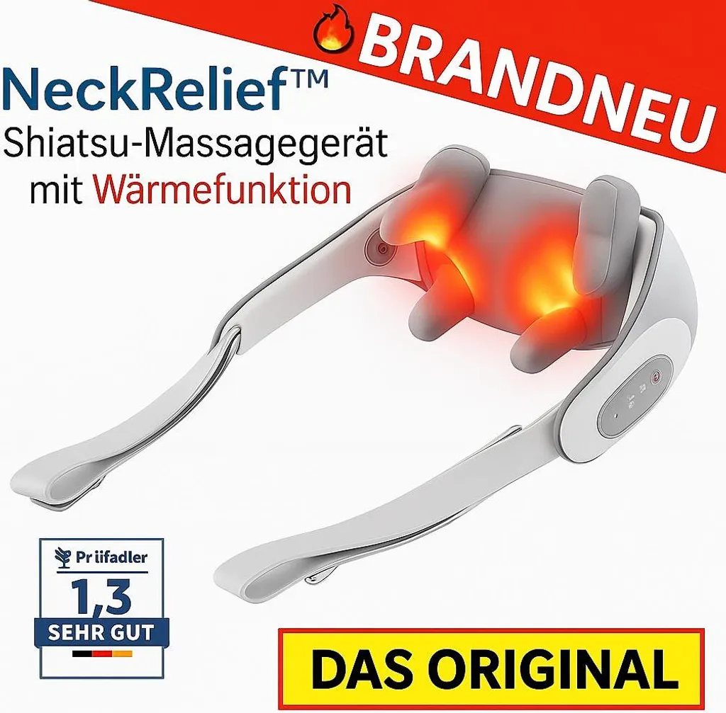 Appareil de massage cervical Shiatsu chauffant pour nuque et épaules