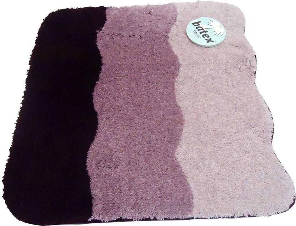 Batex Badematte Badteppich Badvorleger Duschvorleger Badezimmerteppich 70x120cm Swing bordeaux