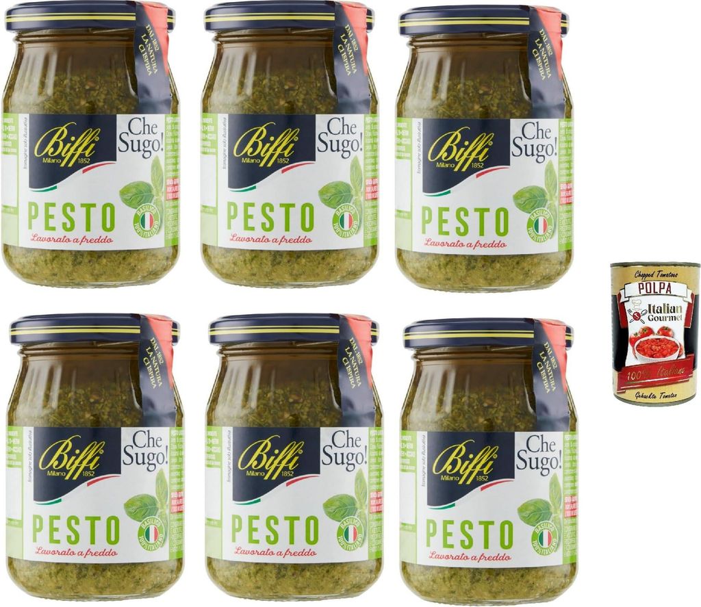 6x Biffi Pesto alla genovese, 100% vegetale, Pesto mit Produktbild 