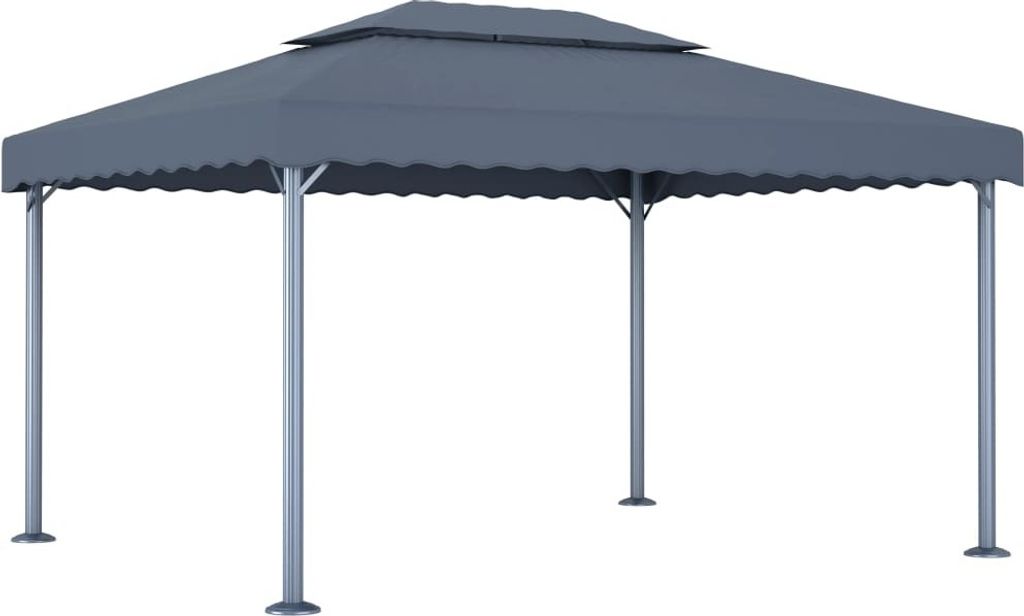 BEI CLORIS Pavillon 400 x 300 cm Anthrazit Aluminium - Pavillons & Partyzelte Neu6023399 1parcel