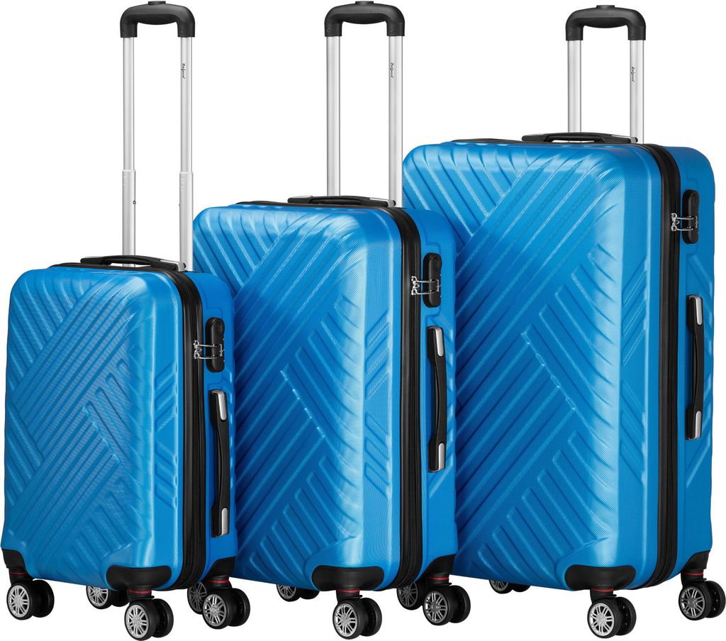 Set di valigie Zelsius 3 pezzi, blu, valigia da viaggio in Immagine del prodotto 