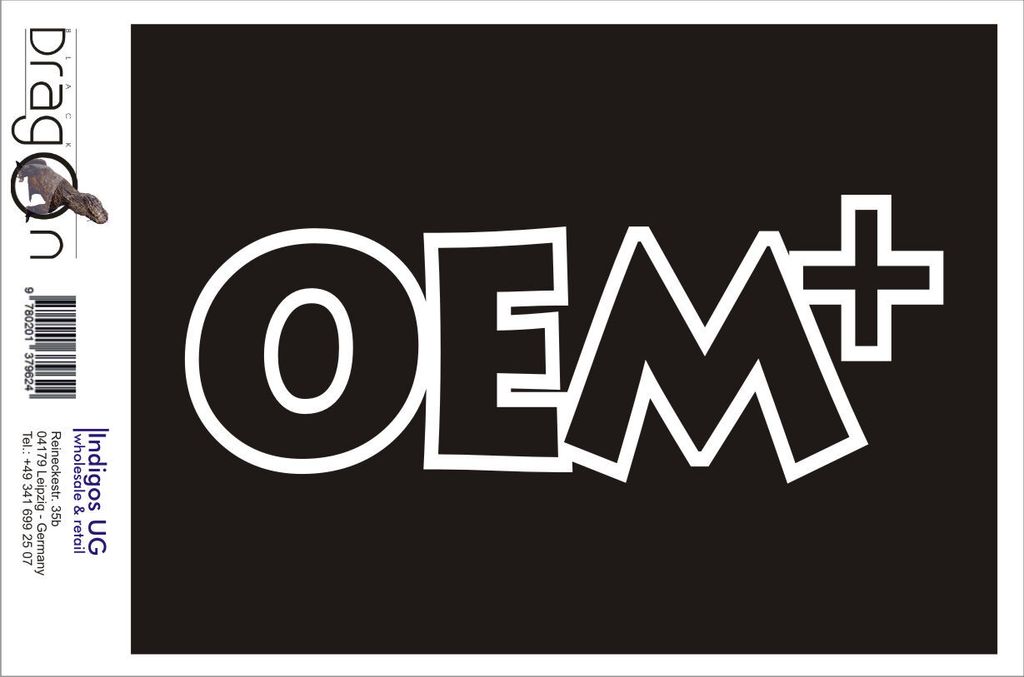Aufkleber / Autoaufkleber - JDM / Die cut / Auto / OEM - öM+ 210x80mm silber - Heckscheibe / Heckscheibenaufkleber