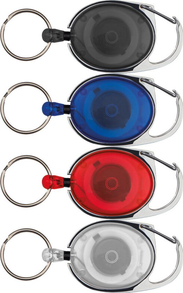 4x Schlüsselanhänger mit Karabiner und ausziehbarem Produktbild 