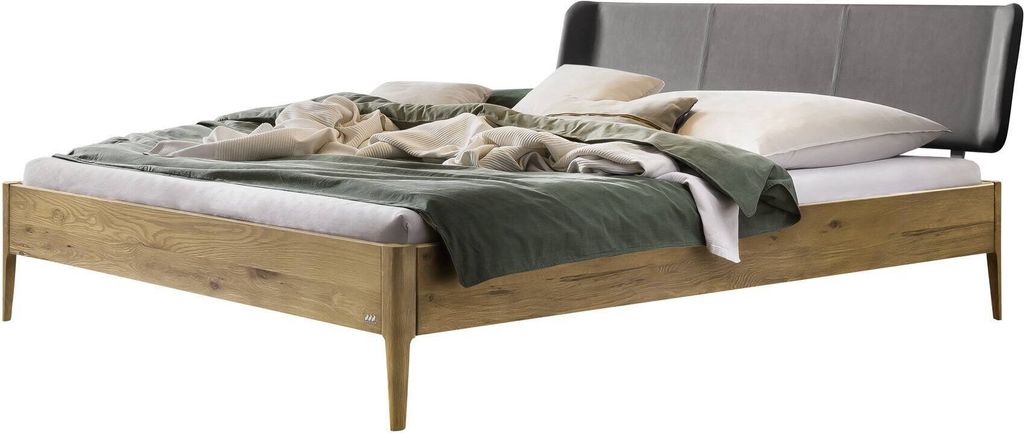 Hasena Lounge Varese Bettgestell Massivholz Kopfteil gepolstert