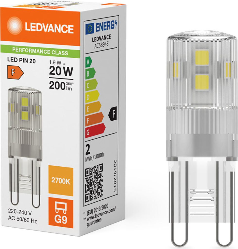 Ledvance LED lamp, fitting G9, vermogen 827, helder Productafbeelding 