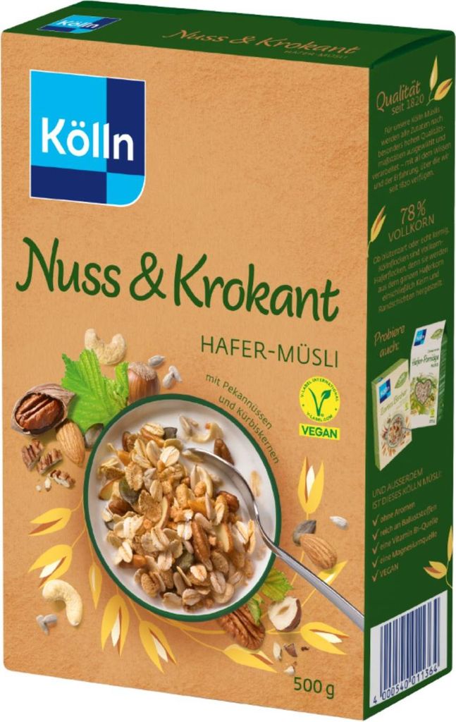 Kölln Müsli Nuss & Krokant, 500g
