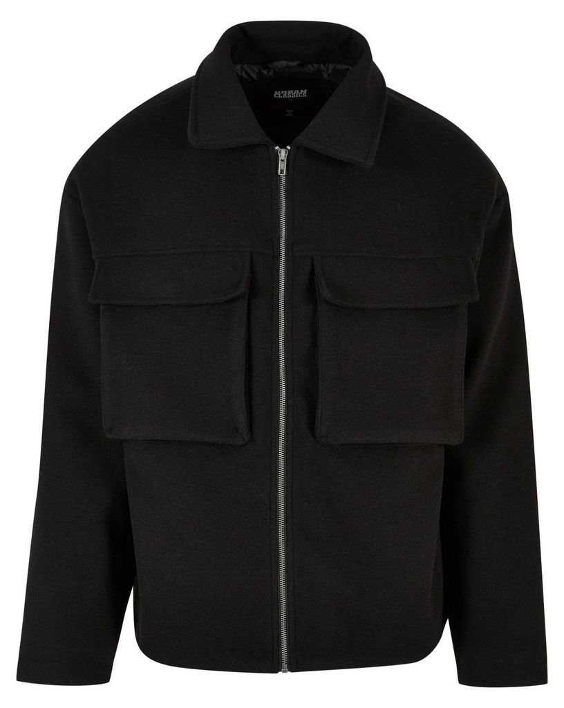 Urban Classics - Blousonjacke Große Tasche für Herren TN750 (M) (Schwarz)