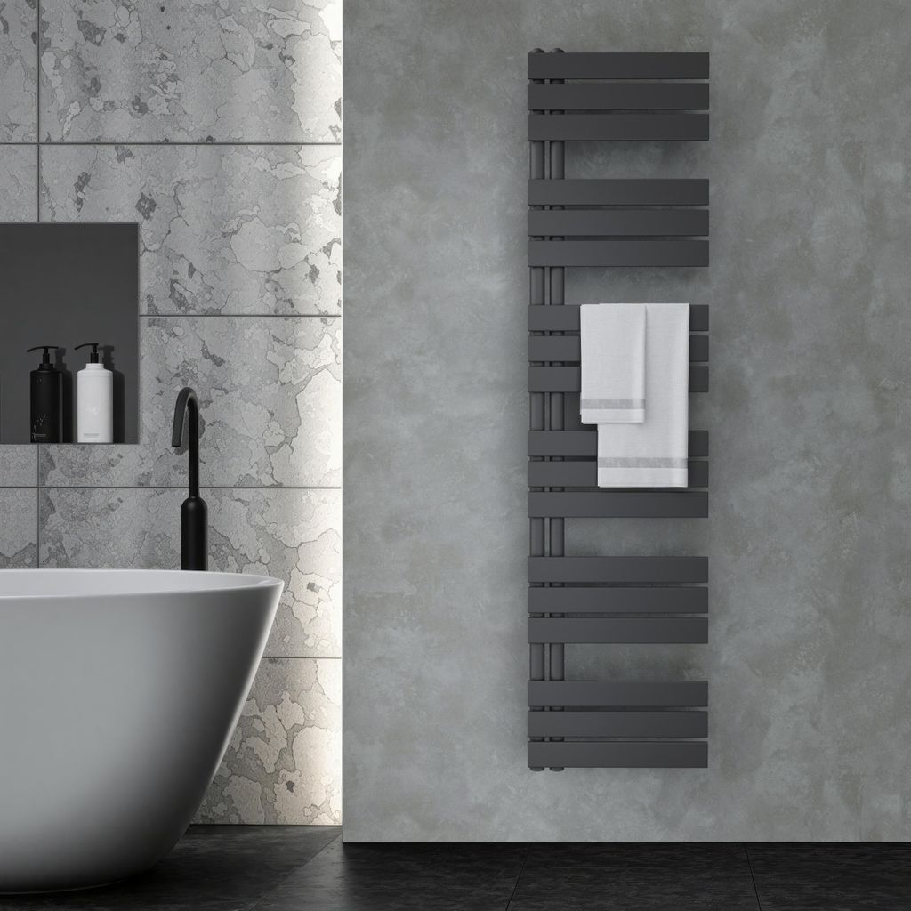 VILSTEIN Badheizkörper elektrisch, Handtuchheizkörper seitlich offen, Handtuchtrockner Bad, Wandheizkörper, Handtuchheizung Badezimmer, Heizkör...