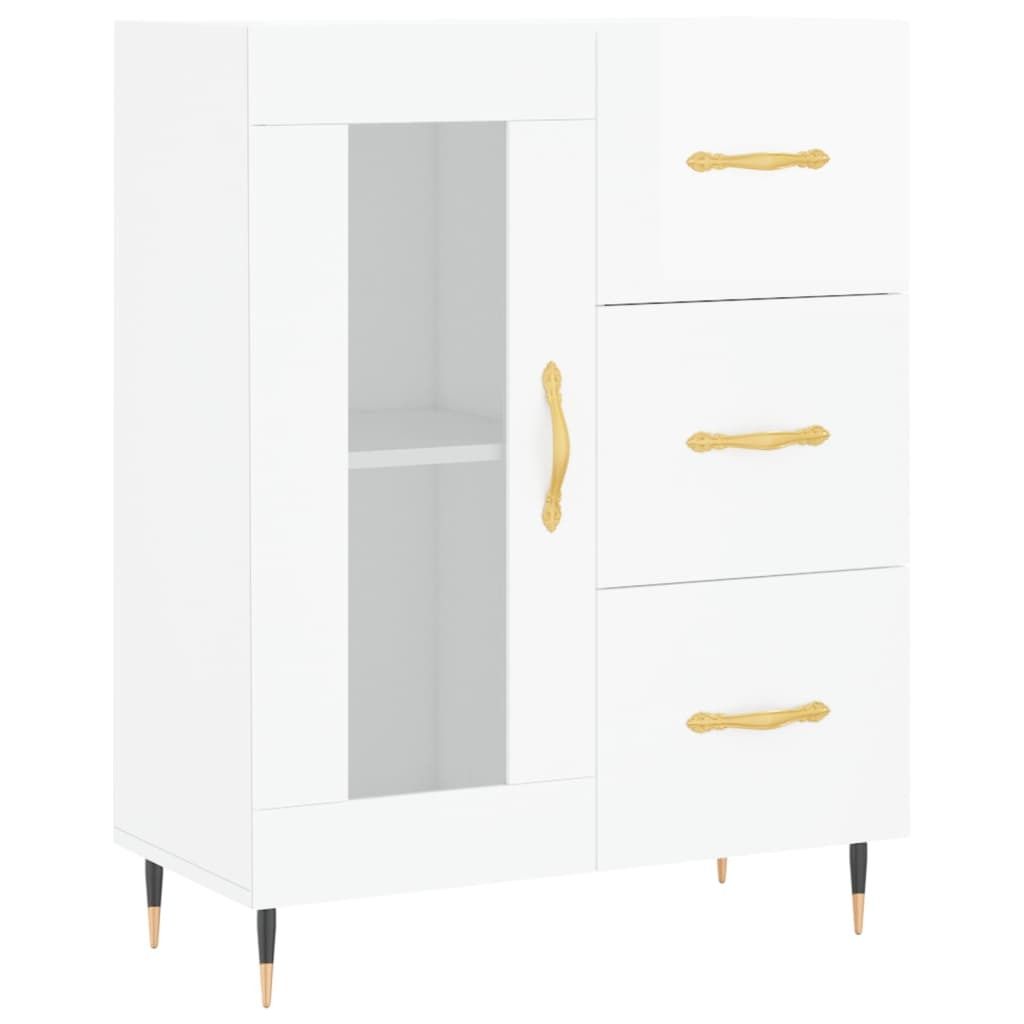 Kredens biały wysoki połysk 69,5x34x90 cm materiał Zdjęcie produktu 1
