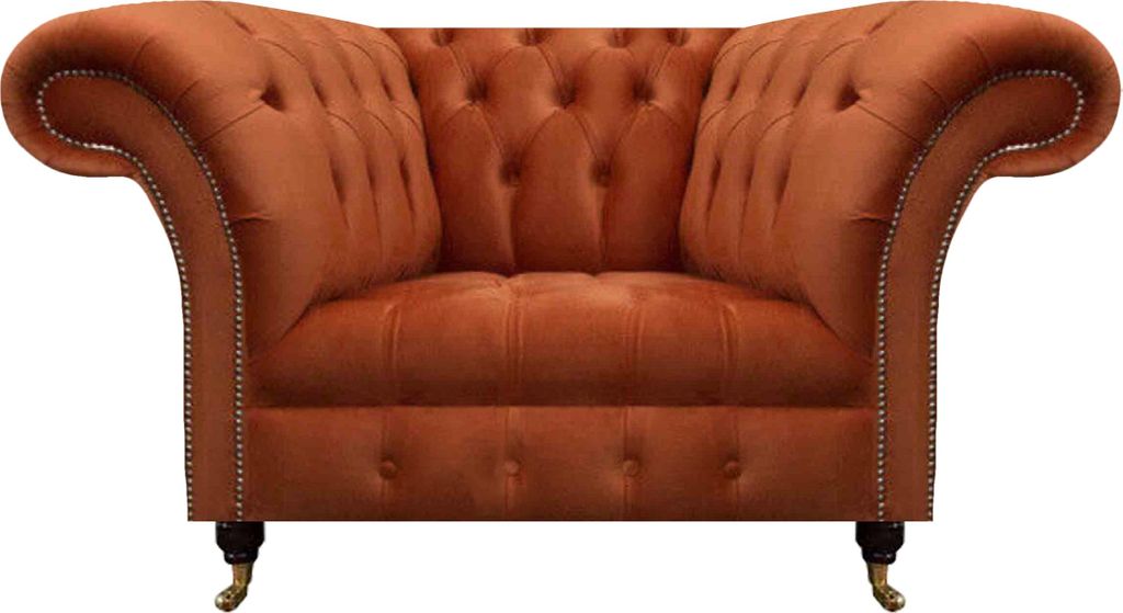 Brauner Wohnzimmer Polstersessel Stoffmöbel Designer Produktbild 