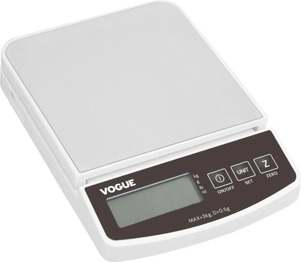 Balance électronique Vogue 3 kg avec écran LCD et fonction tare précise
