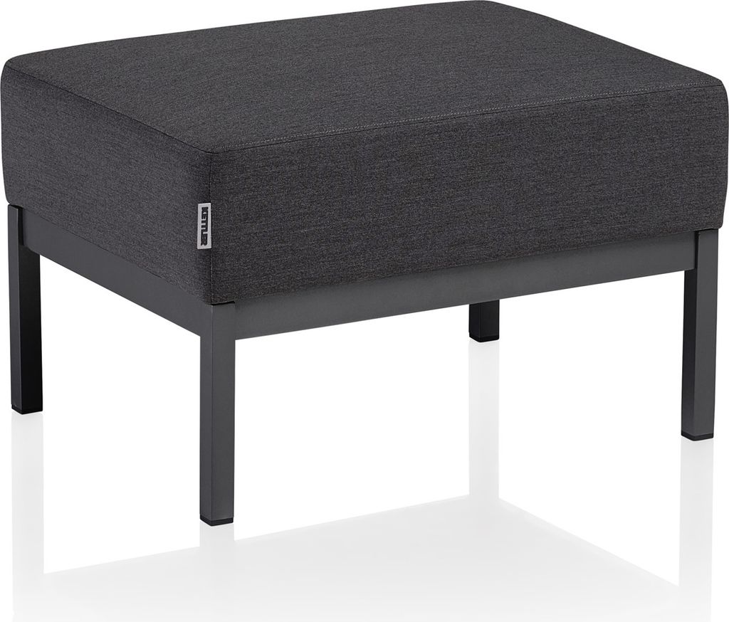 KETTLER Pure City-Line Hocker, anthrazit/ sooty, Aluminium/ Sunbrella