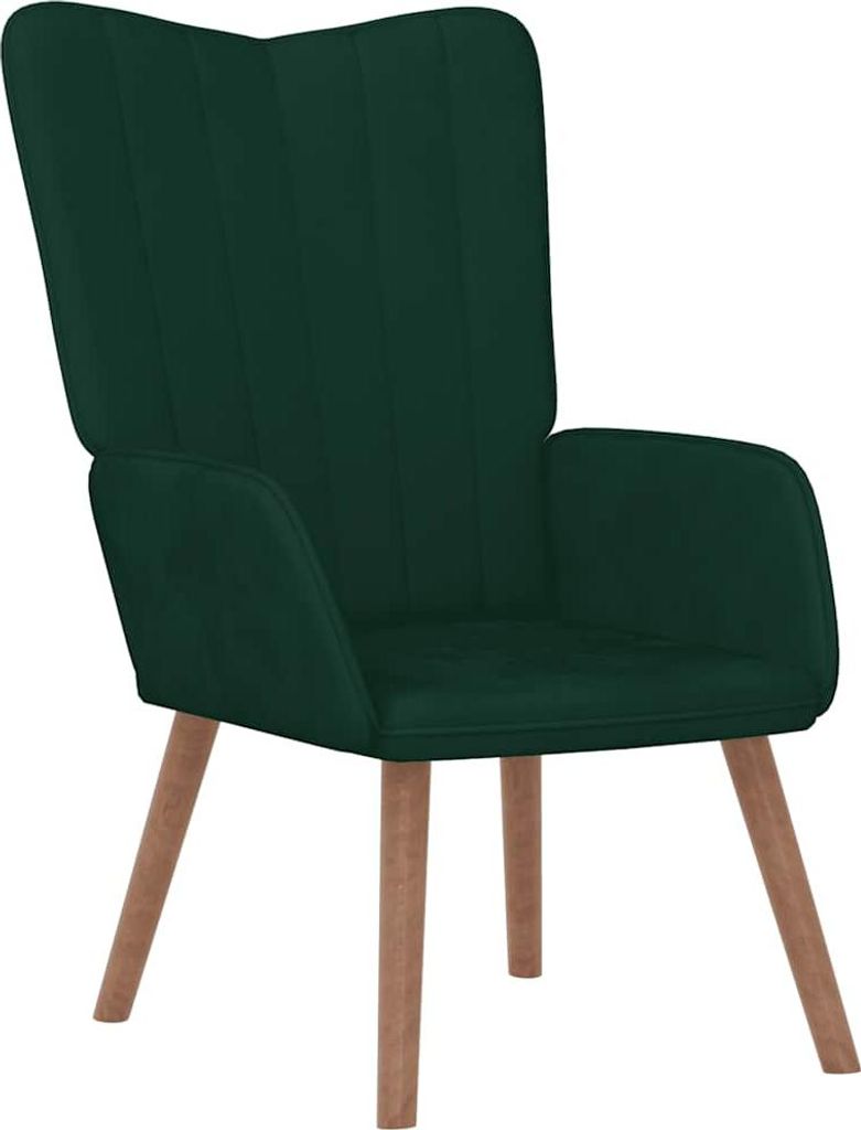vidaXL Relaxsessel Dunkelgrün Samt Produktbild 