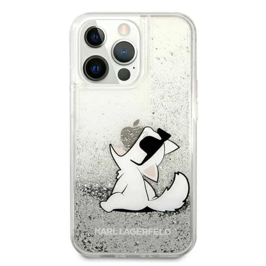 Karl Lagerfeld KLHCP13XGCFS Cover iPhone 13 Pro Max Glitter Argento - 3