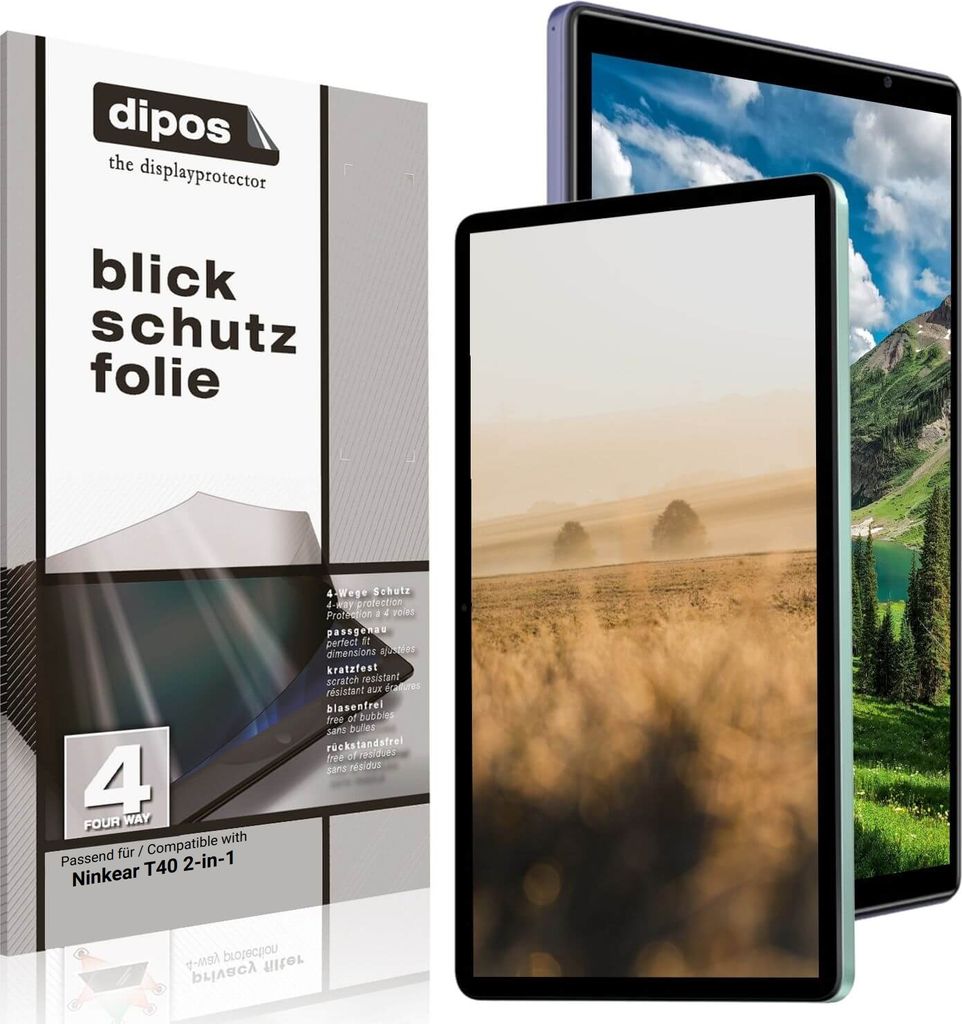 Blickschutzfolie für Ninkear T40 2-in-1 matt Schutzfolie Folie Display Schutz dipos