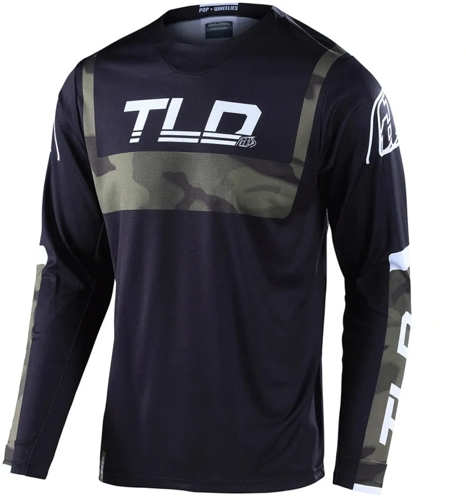 Maillot Motocross Anti-Transpiration TLD GP Brazen Camo S Noir Gris