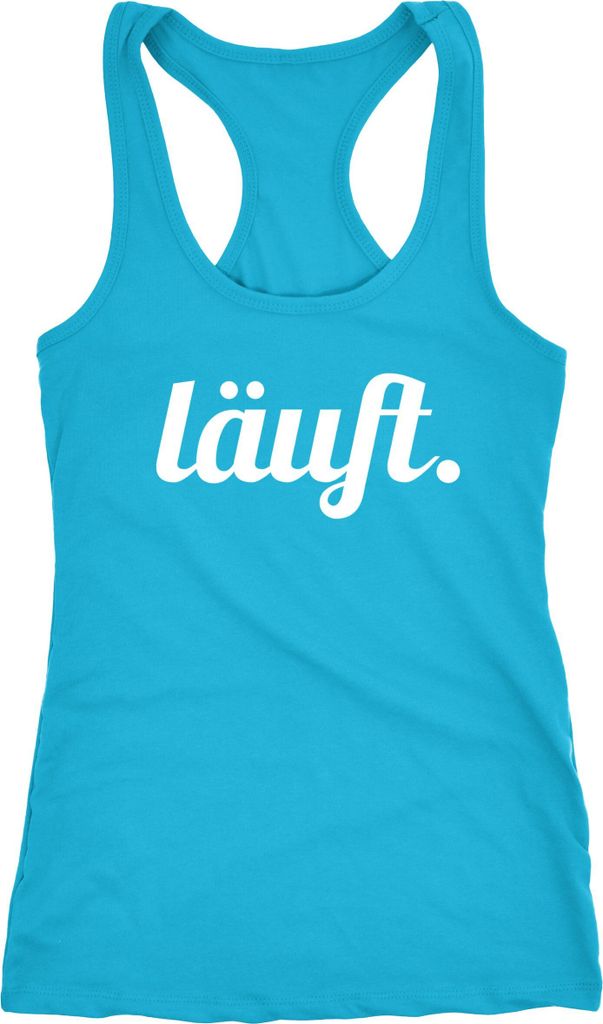 Damen Tanktop läuft Racerback Tank Top Slim Fit Moonworks türkis XS