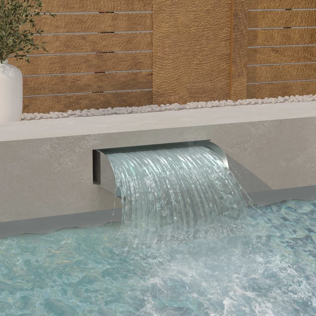 The Living Store Wasserfall 60x34x14 cm Edelstahl 304